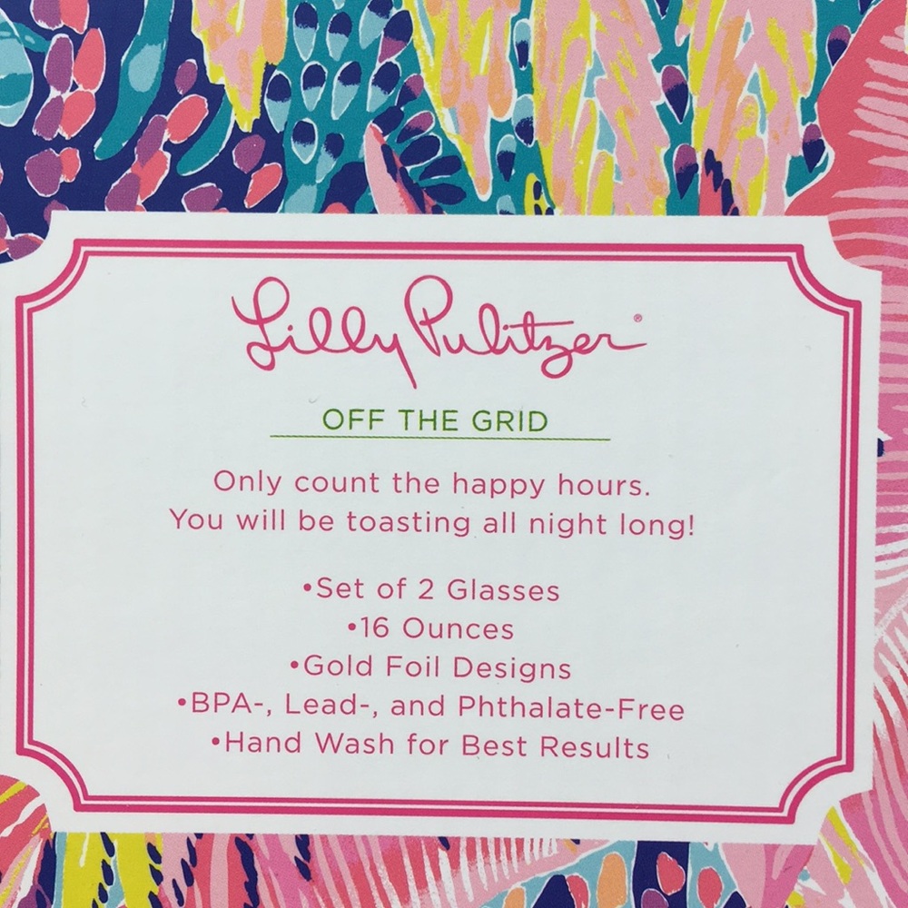 Lilly Pulitzer Stemless Glasses - Picture 3 of 3